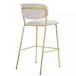 Стул барный широкой полукруглой спинкой на золотистых ножках Chair Smooth Shapes варинант исполнения - 3 | Loft Concept в Грозном