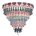 Люстра круглая с декором из разноцветных элементов в виде листьев Changing Seasons варинант исполнения - 1 | Loft Concept в Грозном