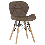 Стул с коричневым сиденьем из экокожи JEROEN варинант исполнения - 1 | Loft Concept в Грозном