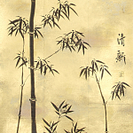 Обои ручная роспись Bamboo Quicksilver on Warm Gold gilded tea paper варинант исполнения - 2 | Loft Concept в Грозном