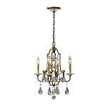 Люстра с 4-мя лампами и стеклянными подвесками в классическом стиле Feiss варинант исполнения - 2 | Loft Concept в Грозном