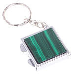 Зеркало брелок складное двухстороннее из натурального камня Малахит Stone Mirrors варинант исполнения - 4 | Loft Concept в Грозном