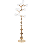 Торшер с плафонами из стеклянных шаров Pearls Suspension Gold Floor Lamp варинант исполнения - 1 | Loft Concept в Грозном