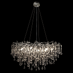 Люстра подвесная с прозрачными стеклянными подвесками в форме капель Диаметр 80 см Droplet Chandelier варинант исполнения - 3 | Loft Concept в Грозном