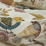 Чехол на подушку с кисточками и вышивкой птиц Ethnic mix Birds Rect варинант исполнения - 7 | Loft Concept в Грозном