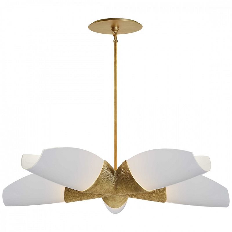 Люстра UTOPIA MEDIUM 5 ARM CHANDELIER Золотой Белый Люстра UTOPIA MEDIUM 5 ARM CHANDELIER Золотой Белый в Грозном | Loft Concept