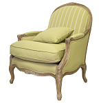 Кресло Ava Classical Armchair green striped flax варинант исполнения - 3 | Loft Concept в Грозном