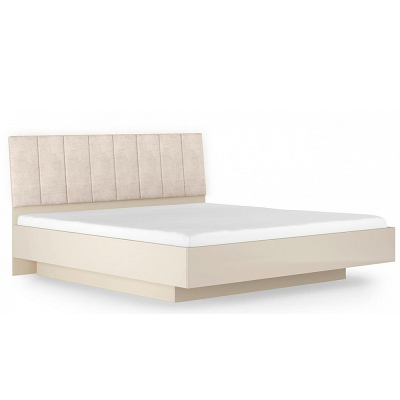 Кровать двуспальная с подъёмным основанием Satin Furniture 2 Бежево-серый Кровать двуспальная с подъёмным основанием Satin Furniture 2 Бежево-серый в Грозном | Loft Concept