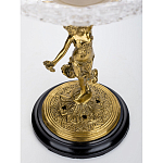 Чаша стеклянная прозрачная на бронзовой подставке с фигуркой девушки Eden Garden варинант исполнения - 4 | Loft Concept в Грозном