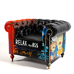 Кресло "Умный Умник" Rick and Morty graffiti chair натуральная кожа  варинант исполнения - 1 | Loft Concept в Грозном