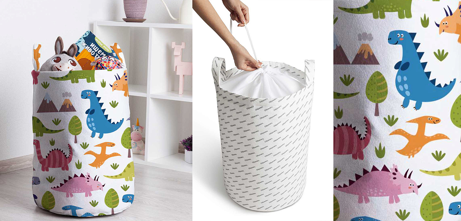 Корзина Colored Dinosaurs Basket Корзина Colored Dinosaurs Basket - Loft-Concept в Грозном