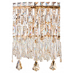 Люстра круглая с хрустальными подвесками на золотистом каркасе Roul Crystal Light варинант исполнения - 10 | Loft Concept в Грозном