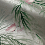 Обои ручная роспись Silk Tree Colourway SC-92 on Crackled Silver on Shell Pink metallic silk варинант исполнения - 1 | Loft Concept в Грозном