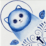 Плитка с узором Котики варинант исполнения - 2 | Loft Concept в Грозном