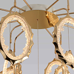 Потолочный светильник светодиодный с золотистым каркасом Ring of Fire варинант исполнения - 2 | Loft Concept в Грозном