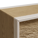 Тумба 2 ящика с подсветкой на рельефном фасаде Warm Industrial варинант исполнения - 9 | Loft Concept в Грозном