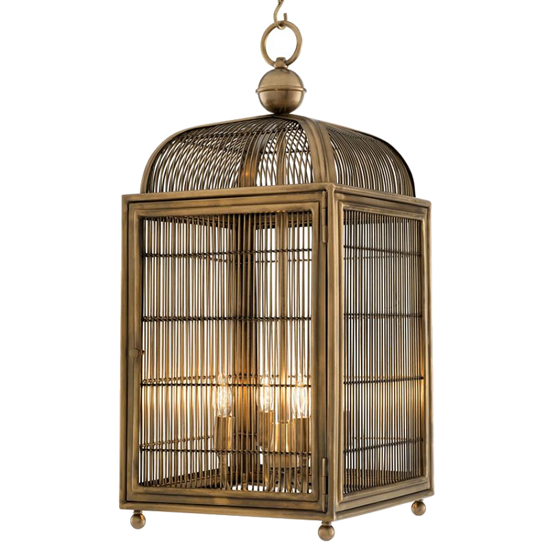 Люстра Lantern Falcon Латунь Античная полированная Люстра Lantern Falcon Латунь Античная полированная в Грозном | Loft Concept