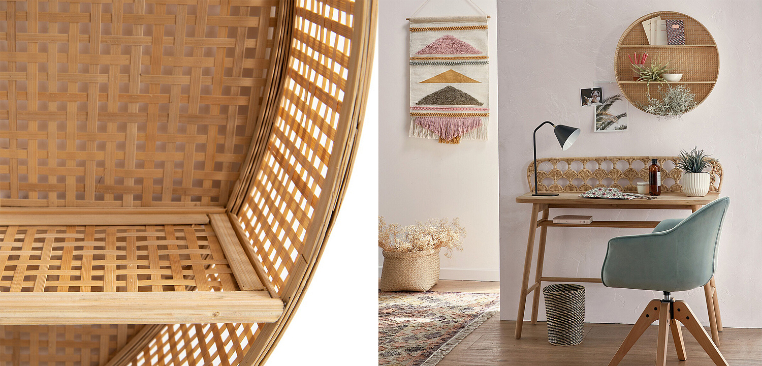 Полка Wicker Bamboo Shelf cells - Loft-Concept в Грозном