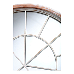 Зеркало-окно настенное в венецианском стиле с деревянной рамой бежевого цвета Venetian Smooth варинант исполнения - 2 | Loft Concept в Грозном