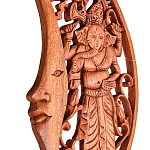 Панно из дерева Ганеша и месяц Panel With Animals варинант исполнения - 3 | Loft Concept в Грозном