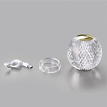 Настольная лампа с прозрачным шарообразным плафоном на цилиндрической подставке Crystal Globule варинант исполнения - 3 | Loft Concept в Грозном