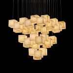 Люстра подвесная с квадратными плафонами из натурального камня Glowing Spheres варинант исполнения - 6 | Loft Concept в Грозном