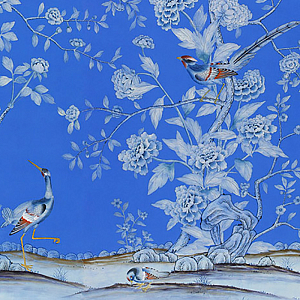 Обои ручная роспись Earlham Bright Blue