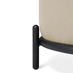 Банкетка овальная бежевый велюр на 4-х металлических ножках черного цвета SANJAY варинант исполнения - 4 | Loft Concept в Грозном