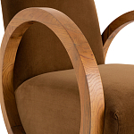 Кресло с круглыми деревянными подлокотниками Modesto Chair варинант исполнения - 5 | Loft Concept в Грозном