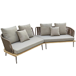 Диван садовый угловой Counter серый варинант исполнения - 1 | Loft Concept в Грозном