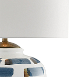 Настольная лампа керамическая с белым тканевым абажуром Perfect White Canvas варинант исполнения - 1 | Loft Concept в Грозном