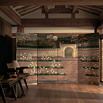 Обои ручная роспись The Art of Learning and Steps for the Flowers by Teo Yang Special Colourway on purple painted Xuan paper варинант исполнения - 1 | Loft Concept в Грозном