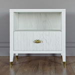 Прикроватная тумбочка с полкой Elsa Dreams White варинант исполнения - 5 | Loft Concept в Грозном