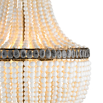 Люстра каплевидной формы декорированная нитями стеклянных бусин молочного цвета Bead threads варинант исполнения - 1 | Loft Concept в Грозном