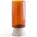 Высокая чаша из янтарного стекла Amber Marble Vase варинант исполнения - 1 | Loft Concept в Грозном
