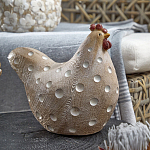 Статуэтка курица с текстурной поверхностью бежевого цвета Rustic Chicken варинант исполнения - 3 | Loft Concept в Грозном
