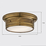 Потолочный светильник круглый цвета состаренная латунь Modern Simple Ceiling Light варинант исполнения - 5 | Loft Concept в Грозном