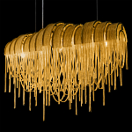 Люстра подвесная с металлическими цепочками и изогнутыми металлическими дугами 72 см Atlantis Chain варинант исполнения - 19 | Loft Concept в Грозном