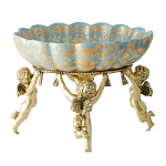 Чаша с орнаментом на бронзовых ножках в виде ангелов Eden Garden варинант исполнения - 1 | Loft Concept в Грозном