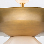 Подвесной светильник латунного цвета с конусовидным белым плафоном Quintiesse варинант исполнения - 11 | Loft Concept в Грозном