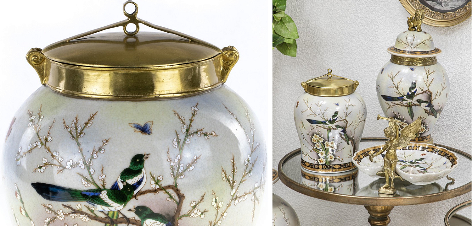 Ваза Magpies on Cherry Blossom Vase Ваза Magpies on Cherry Blossom Vase - Loft-Concept в Грозном