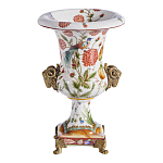 Ваза из фарфора с бронзовыми Овнами Bronze Aries варинант исполнения - 1 | Loft Concept в Грозном