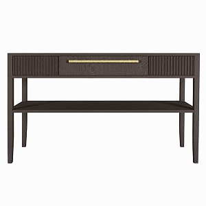 Дизайнерская Консоль с полкой и ящиком Primo Темный орех