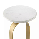 Столик приставной с овальным золотым основанием Oval Gold Base варинант исполнения - 2 | Loft Concept в Грозном