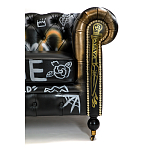 Диван в Лофт Честерфильд граффити из винтажной кожи GRAFFITI PARA Chesterfield варинант исполнения - 6 | Loft Concept в Грозном