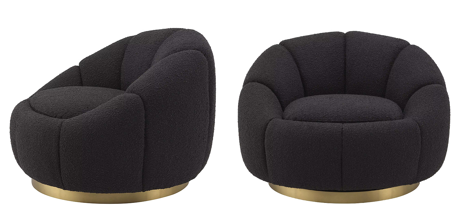 Кресло Eichholtz Swivel Chair Inger Black Кресло Eichholtz Swivel Chair Inger Black - Loft-Concept в Грозном