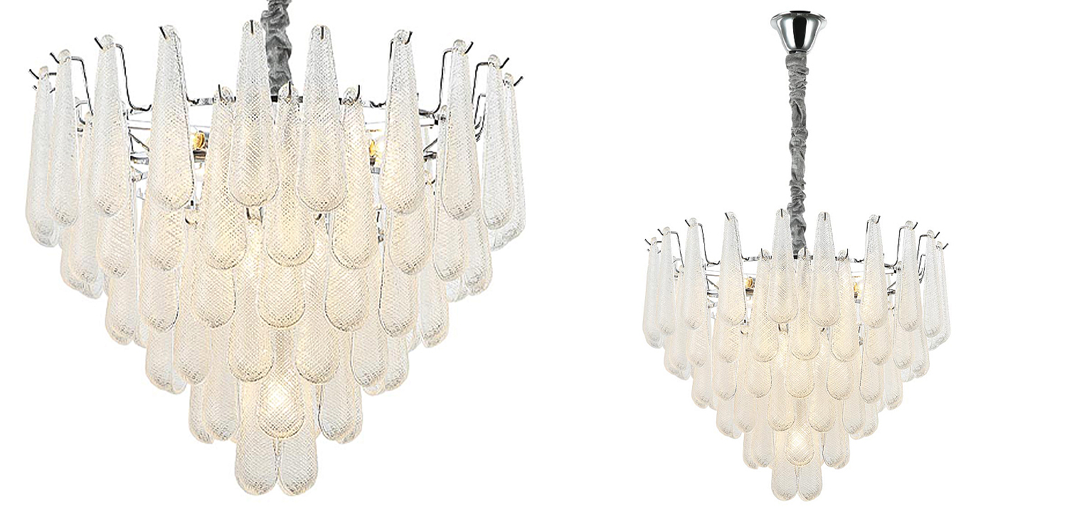 Люстра Textured Glass Drops Chandelier 19 Люстра Textured Glass Drops Chandelier 19 - Loft-Concept в Грозном