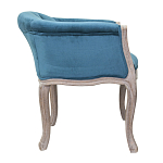 Кресло низкое в стиле прованс Louis French Armchair blue velour варинант исполнения - 1 | Loft Concept в Грозном