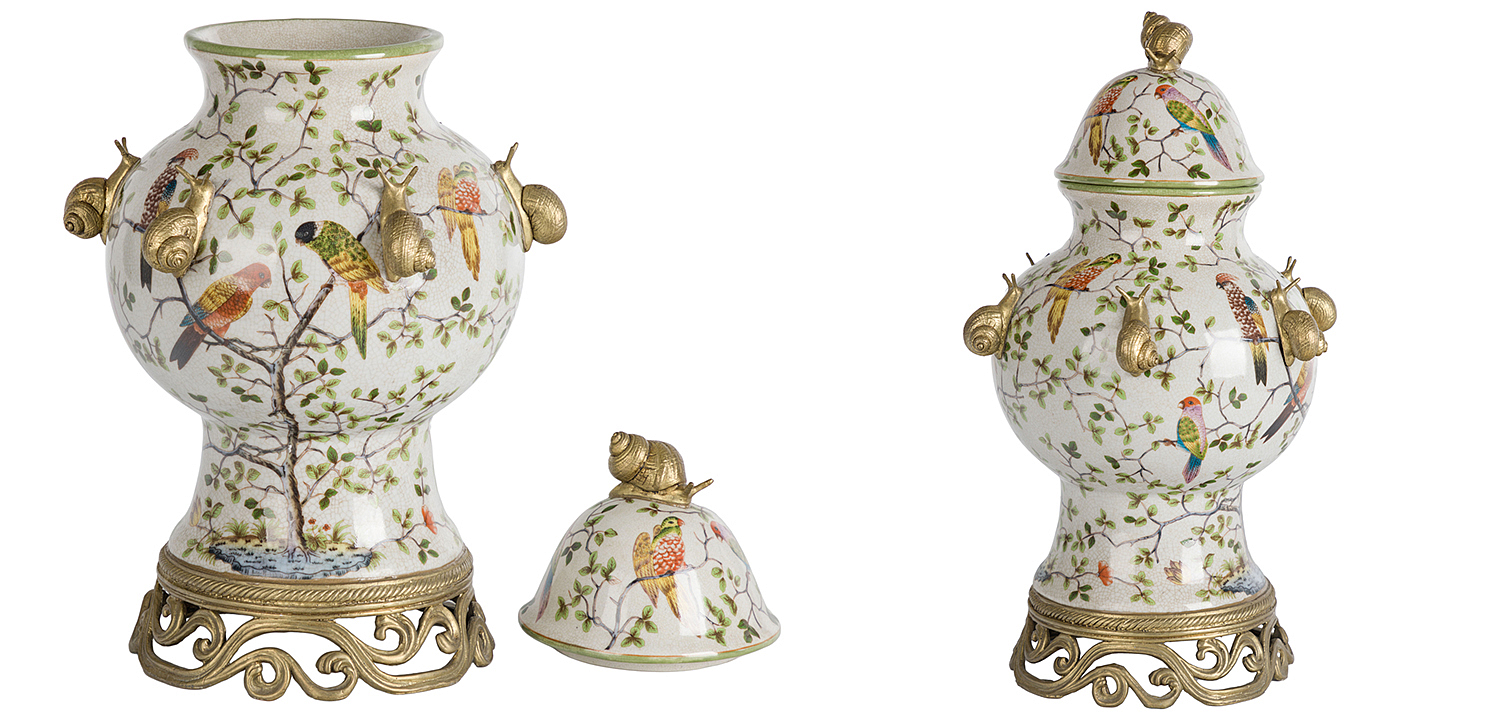 Ваза с крышкой Golden Snails Vase Ваза с крышкой Golden Snails Vase - Loft-Concept в Грозном