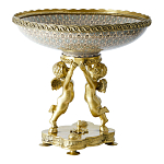 Чаша фарфоровая на двух бронзовых ангелах Eden Garden варинант исполнения - 2 | Loft Concept в Грозном